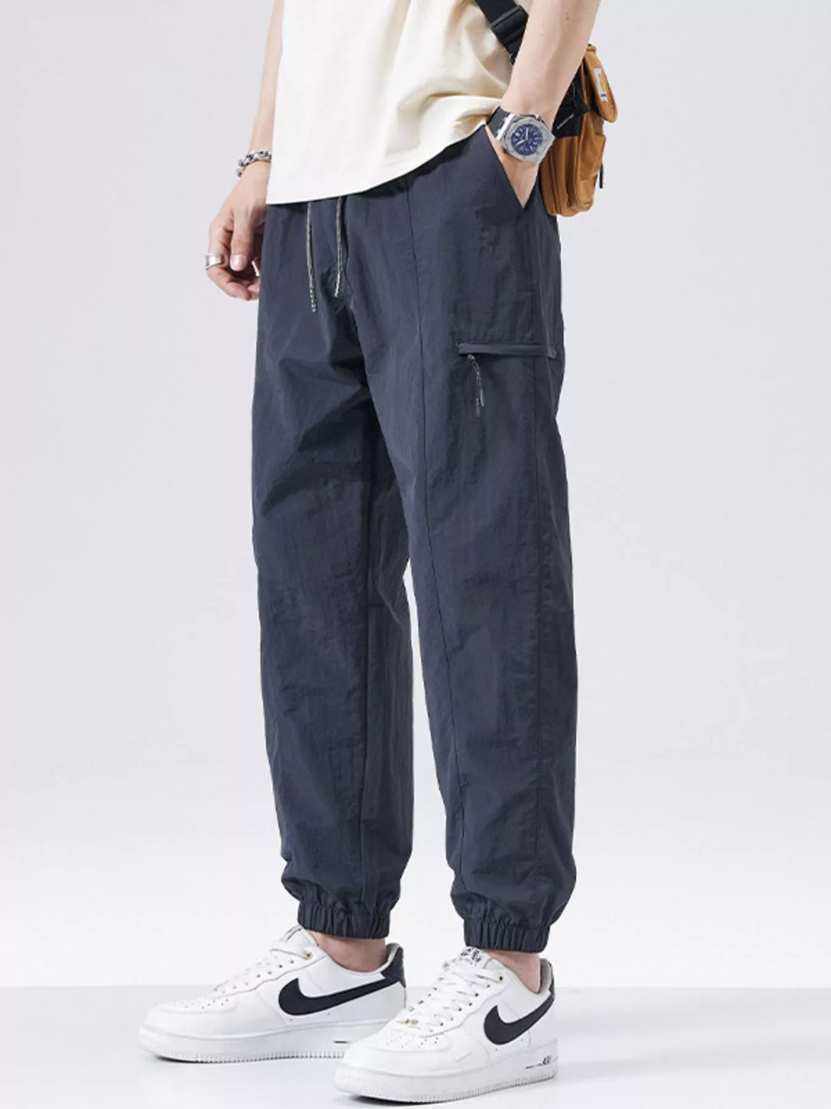 Men's Plus Size Loose Fit Drawstring Joggers, view 2