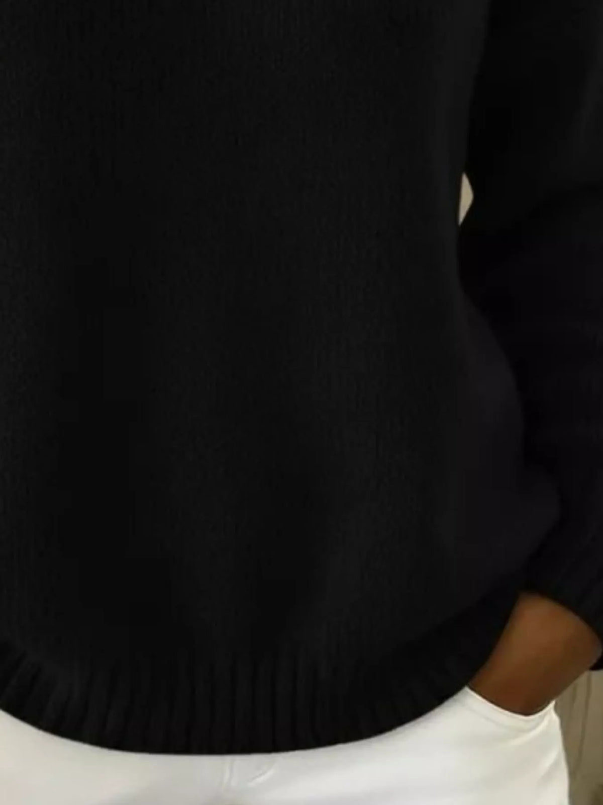 Full Size Button Detail Dropped Shoulder Sweater Plus Size