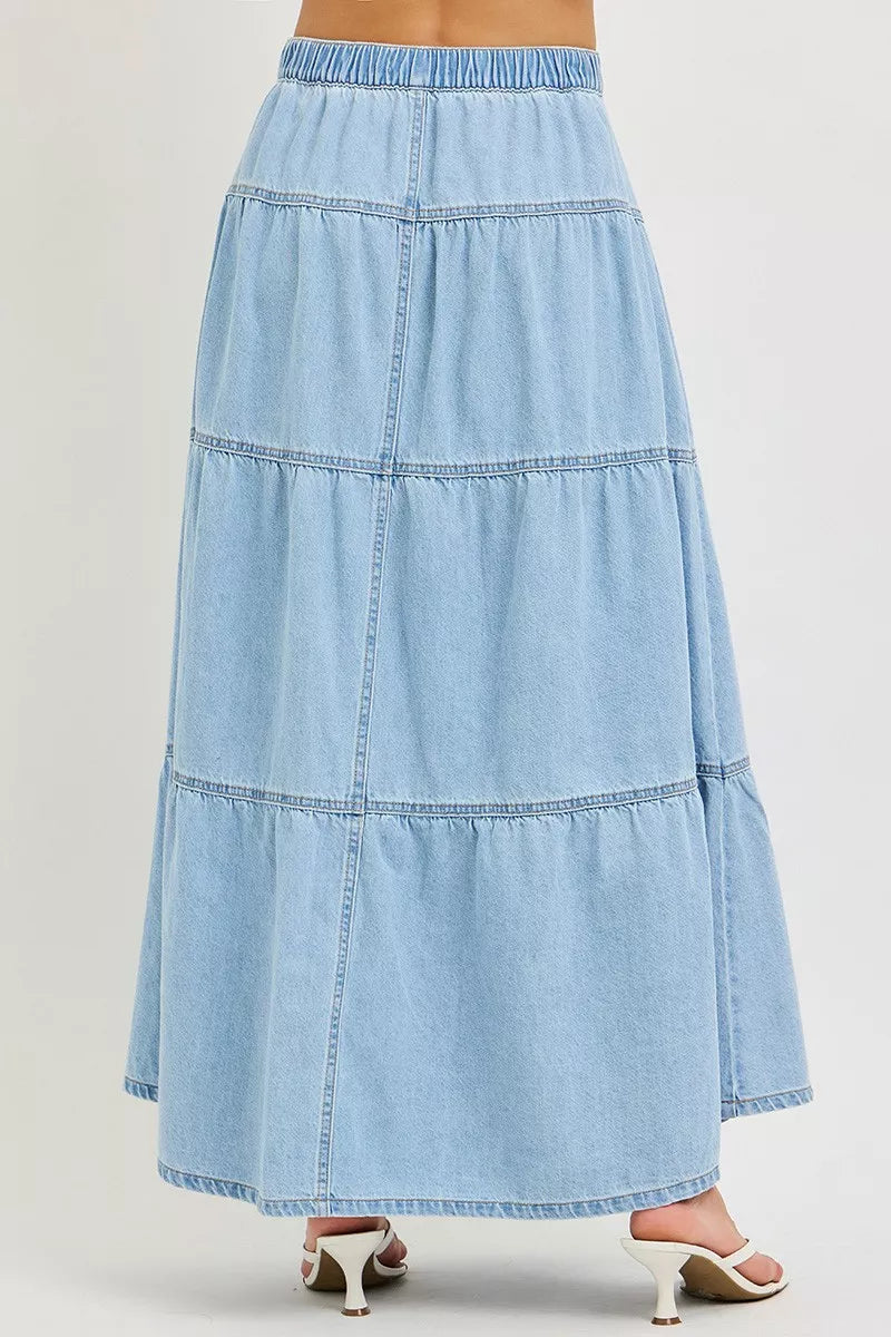 RISEN High Rise Ruffle Long Skirts - Lilixa.store