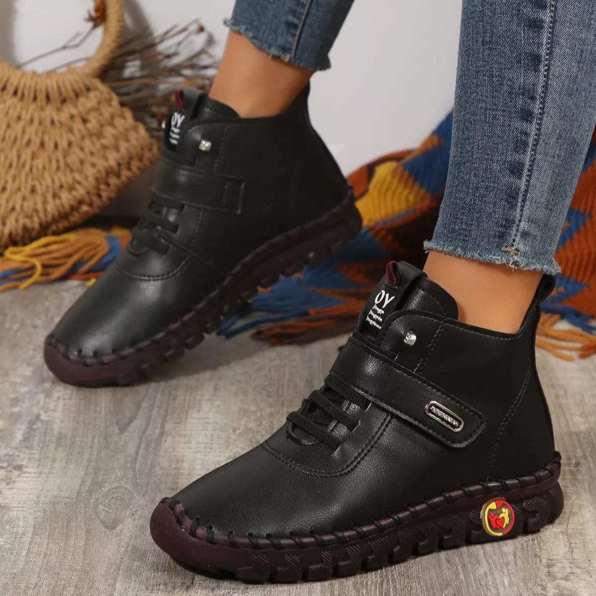 Lace Up Platform Ankle Boots - Lilixa.store