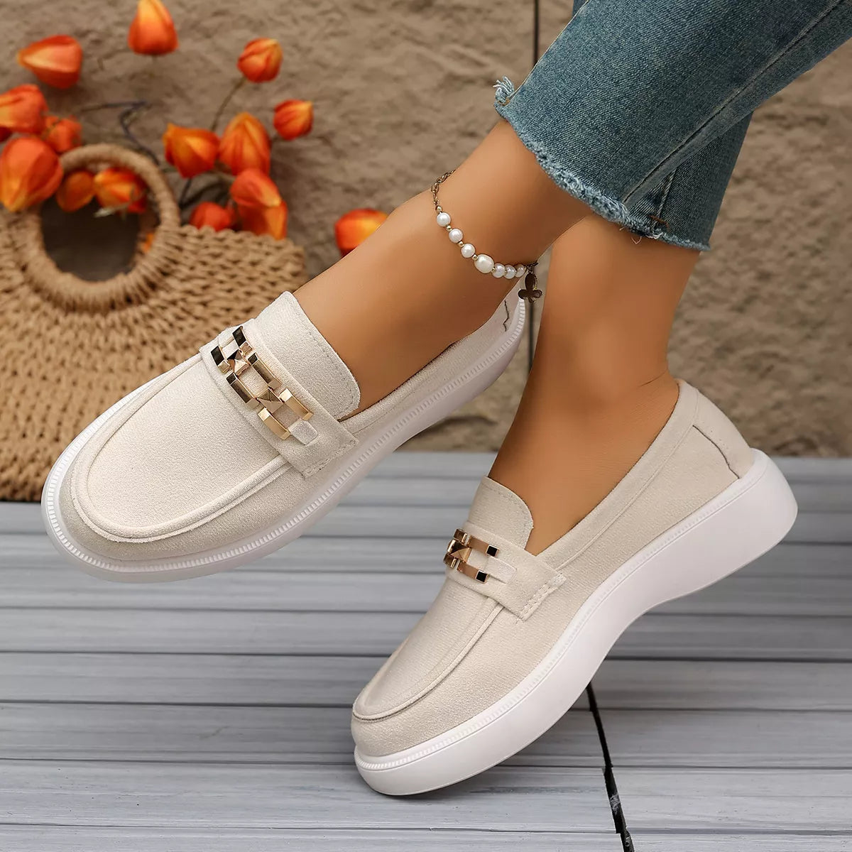 Round Toe Slip-Ons