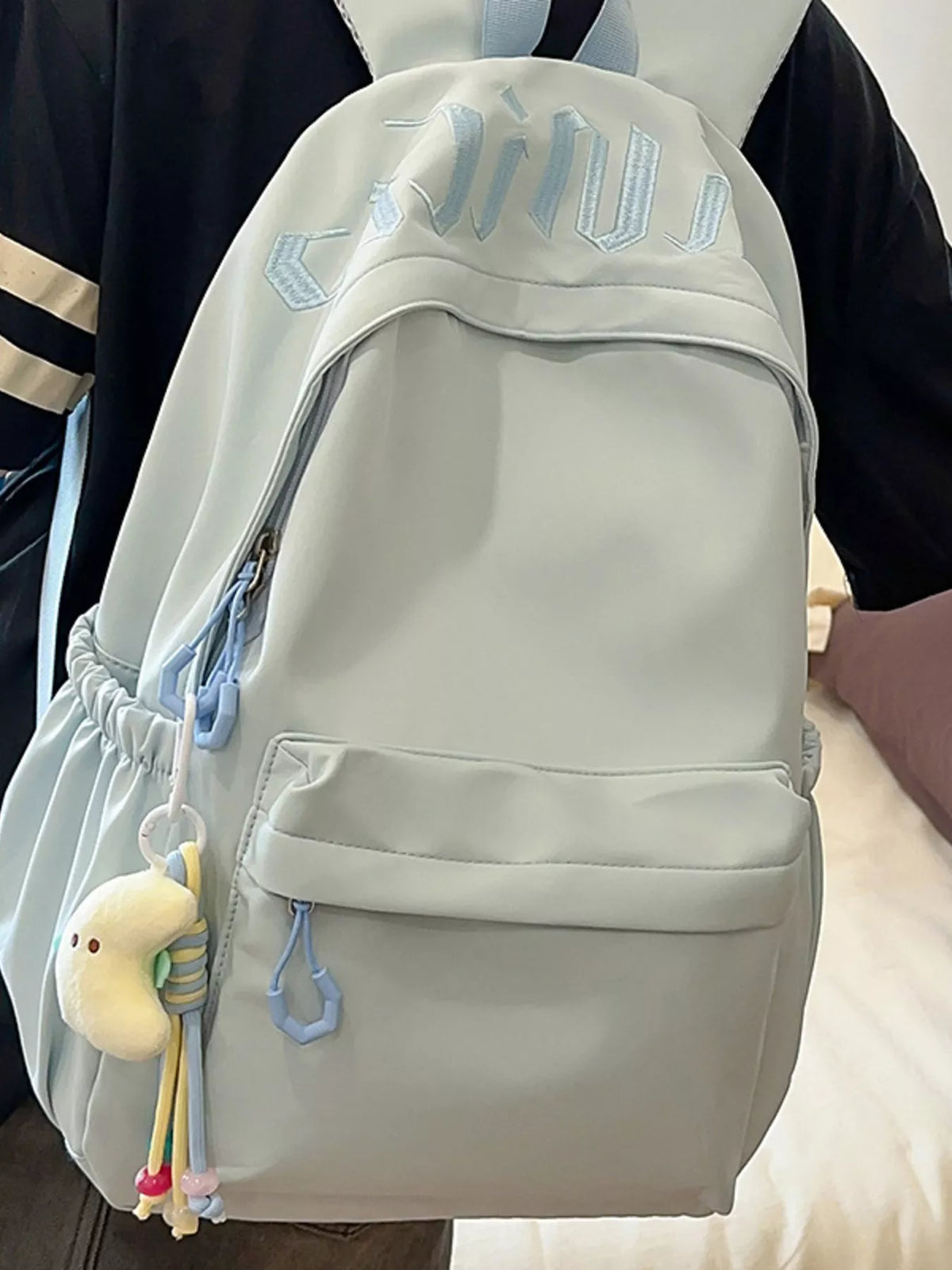 Embroidered Letter Backpack Bag - Lilixa.store