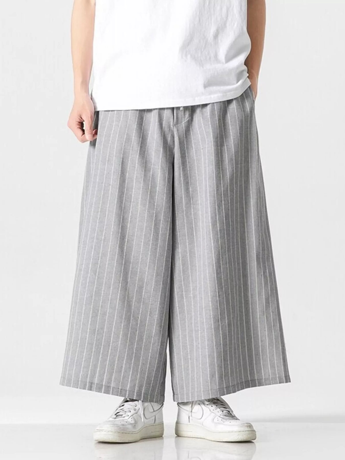 Men's Plus Size Wide Leg Casual Pants, view 3