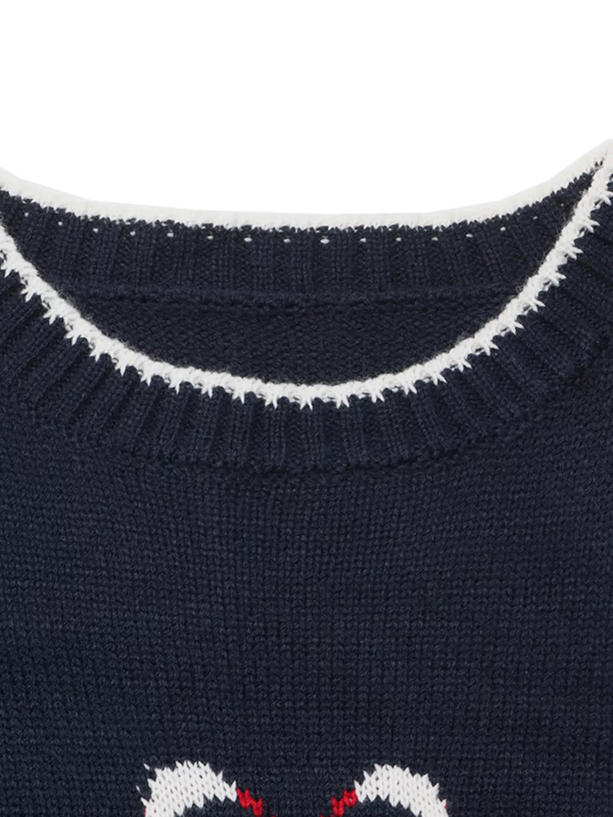 Swan Dropped Shoulder Sweater in Navy, view 7