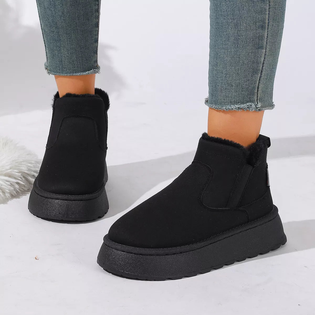 Round Toe Platform Boots
