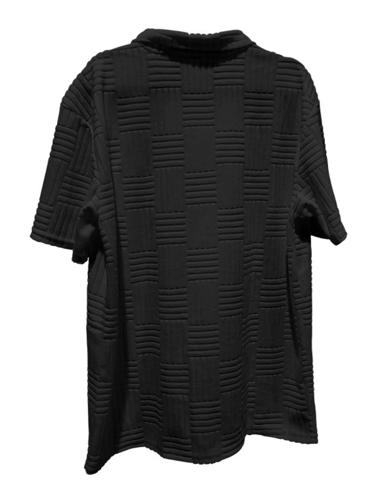 Men's Full Size Button Up Short Sleeve Top and Shorts Set Plus Size, view 9