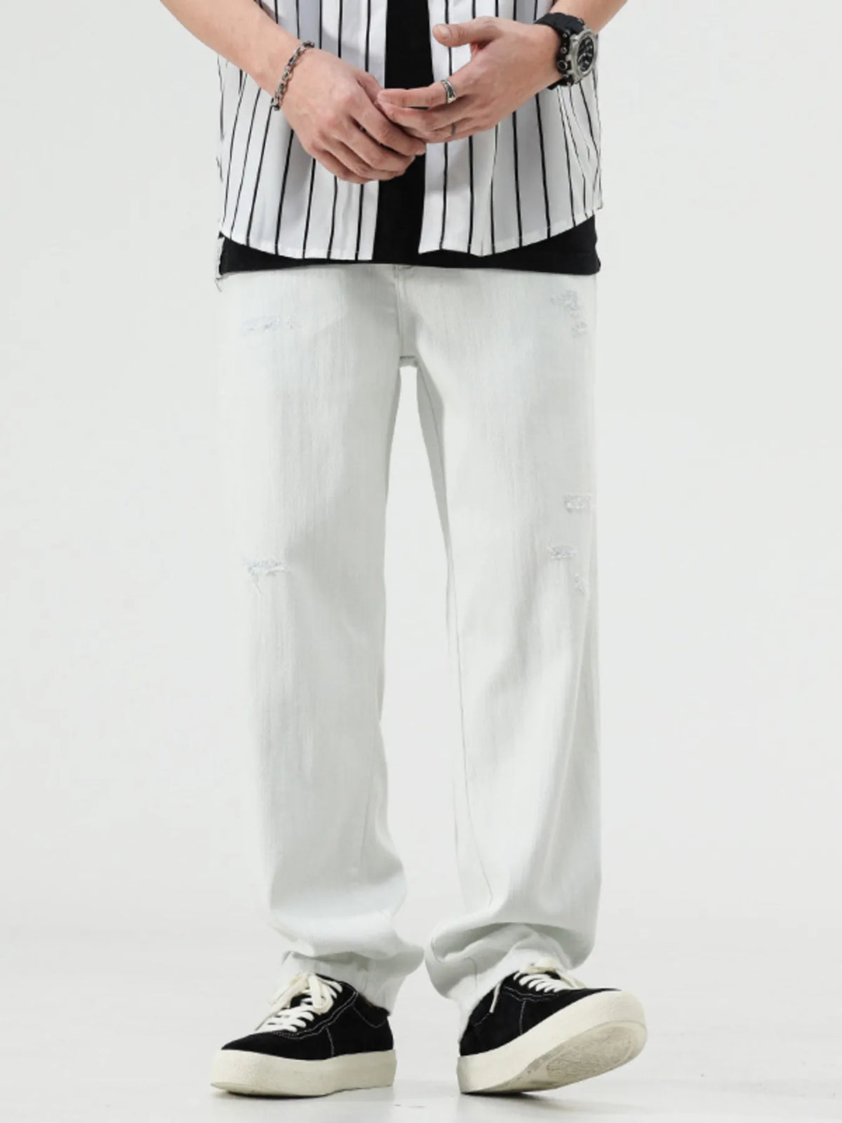 Men's Distressed Relaxed Fit Jeans - Lilixa.store
