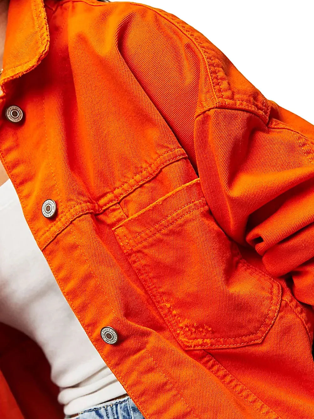 Button Up Long Sleeve Denim Jacket - Lilixa.store
