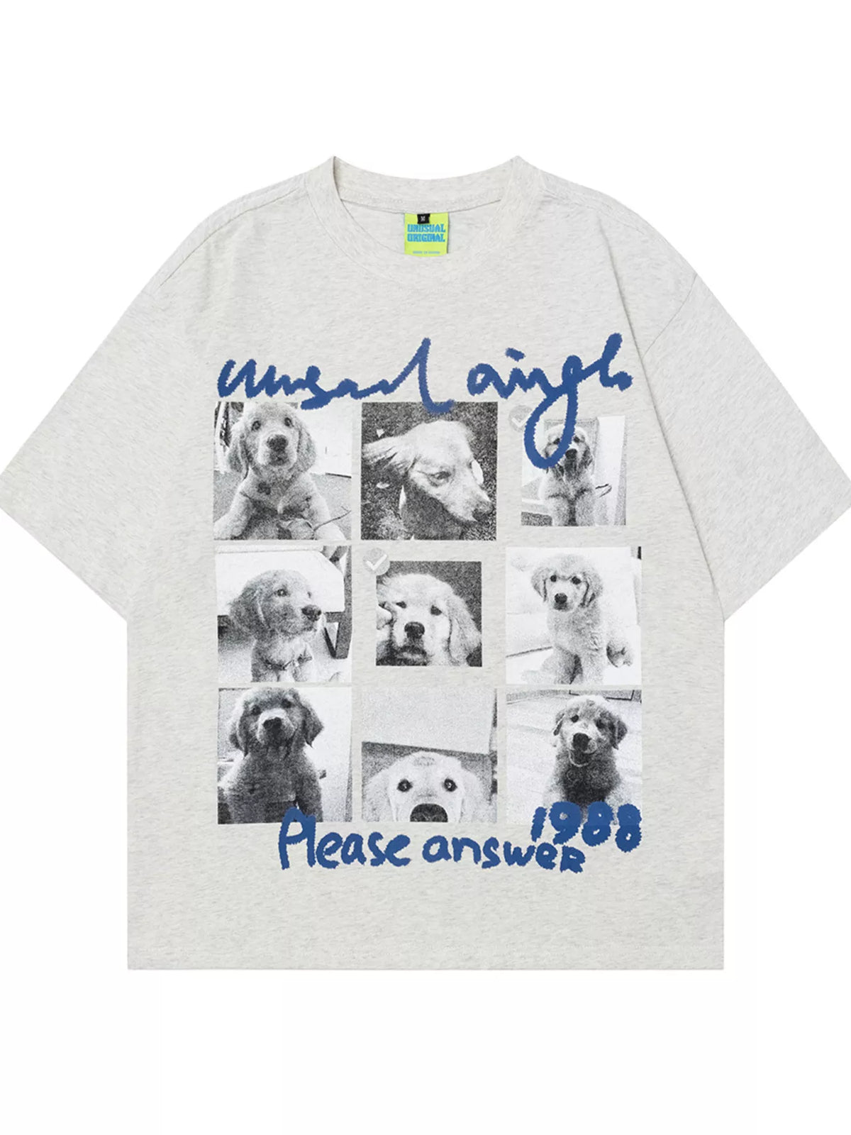 Men's Dog Graphic Oversized T-Shirt