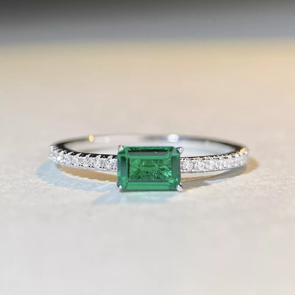 925 Sterling Silver Zircon Geometric Ring - Lilixa.store
