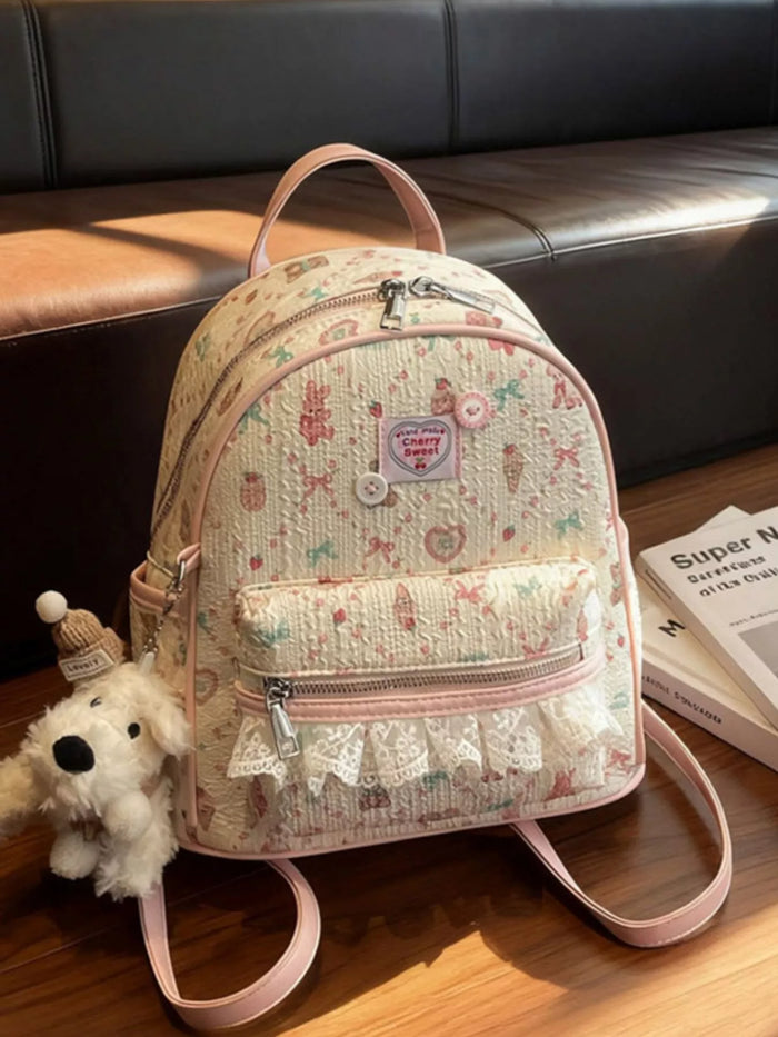 Lace Detail Backpack Bag - Lilixa.store