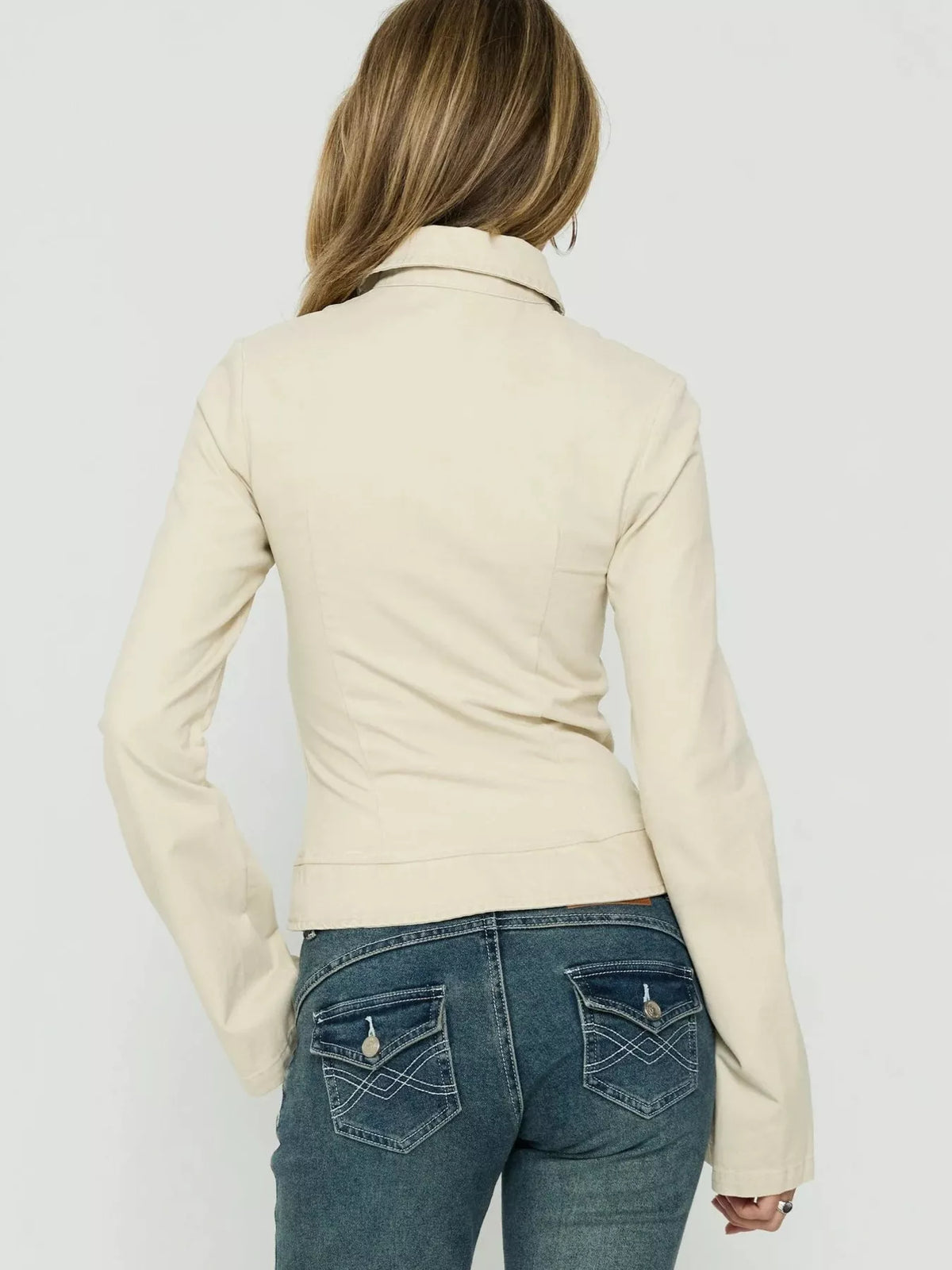 Slim-Fit Utility Zip-Up Cropped Jacket, view 7