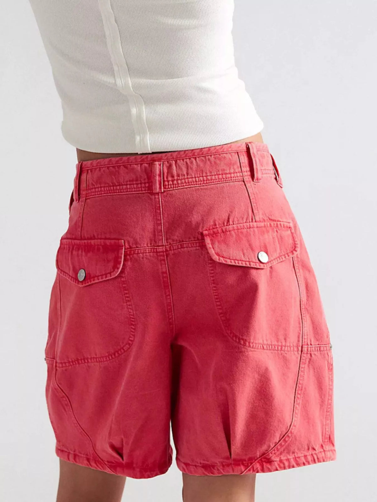 High-Waisted Denim Shorts - Lilixa.store