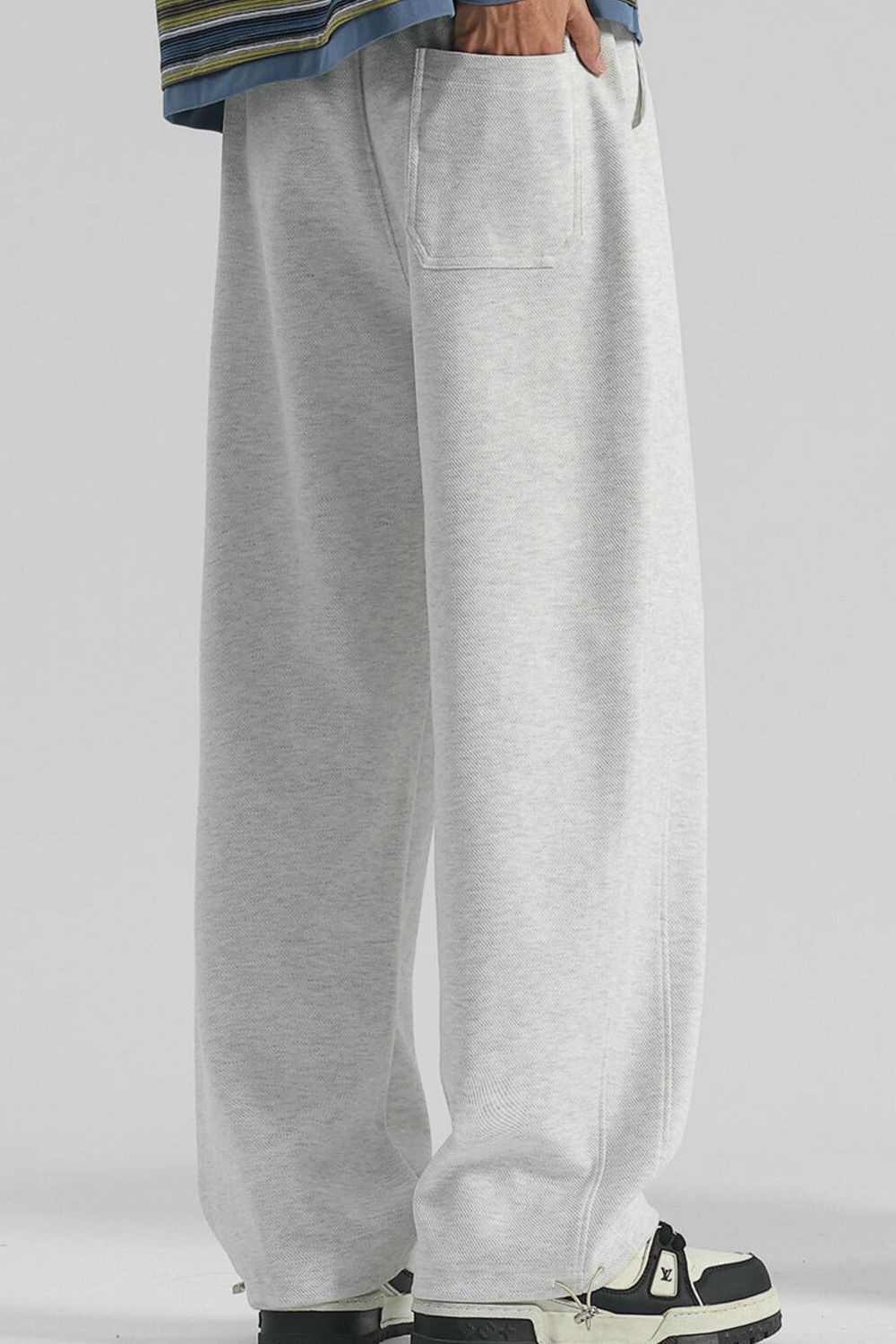 Men's Plus Size Casual Loose Fit Drawstring Sweatpants, view 4