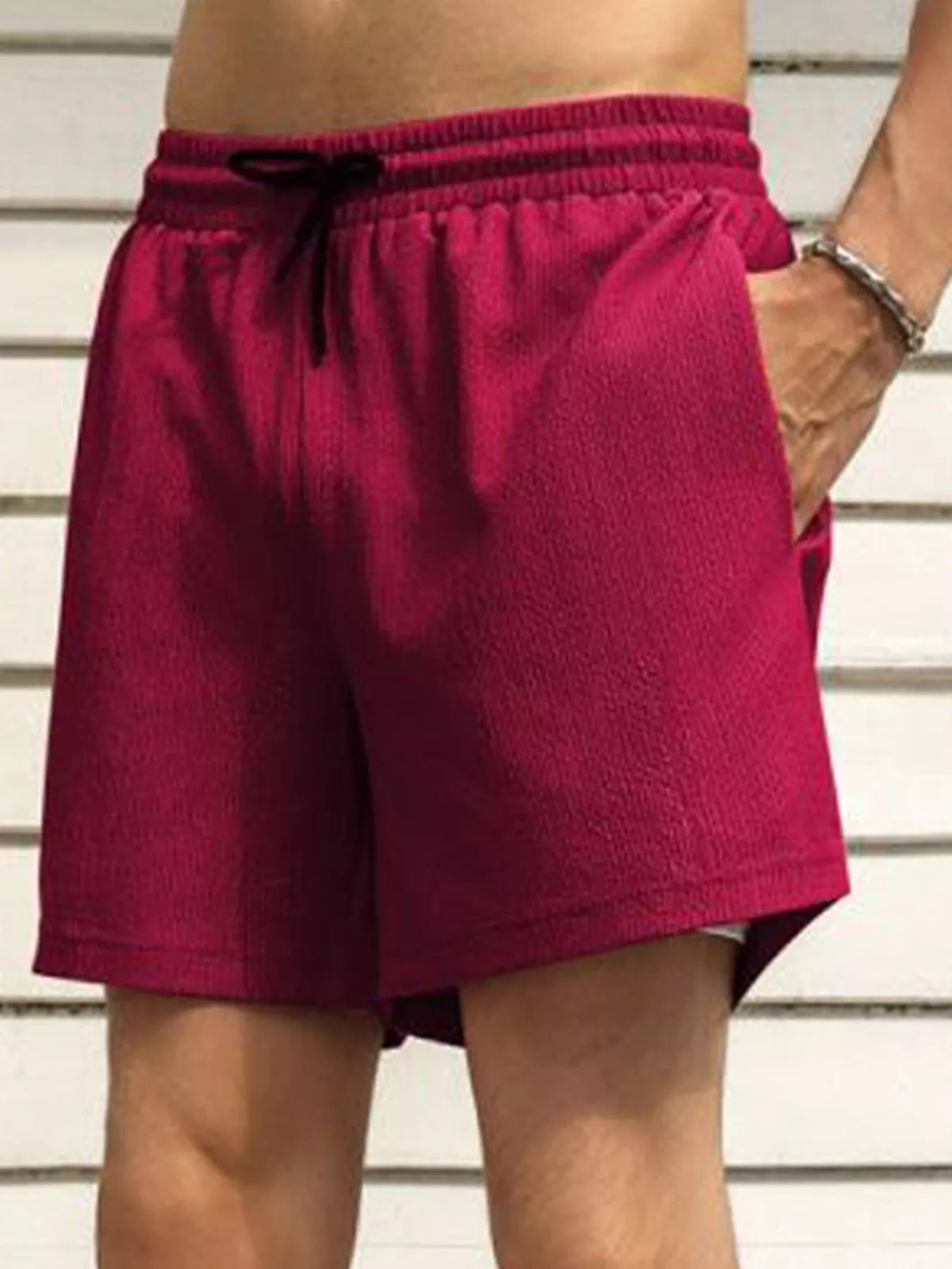 Men's Drawstring Shorts with Pockets, view 7