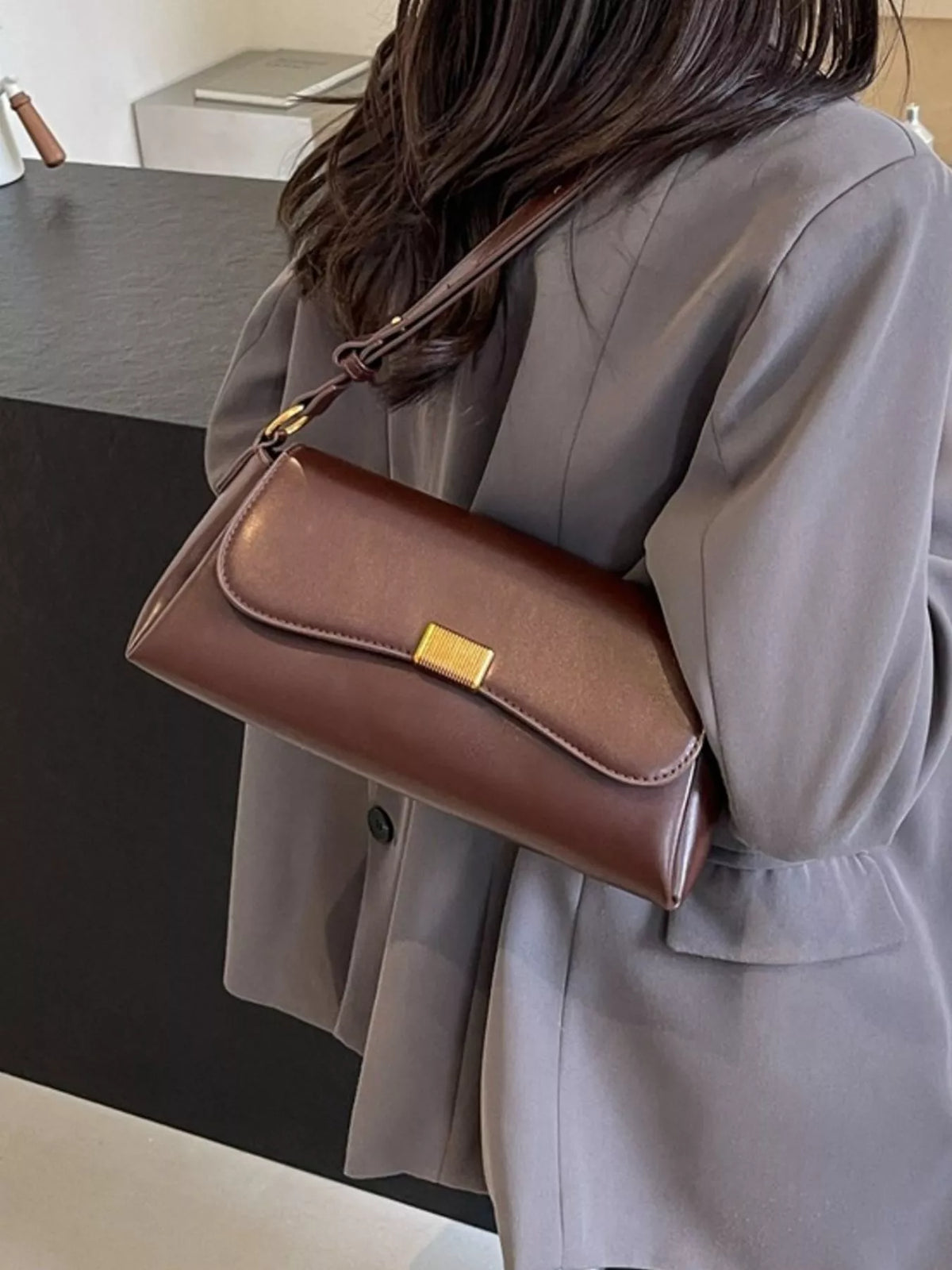 Flap Leather Shoulder Bag - Lilixa.store