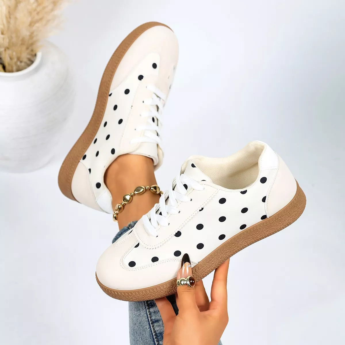 Polka Dot Casual Sneakers - Lilixa.store