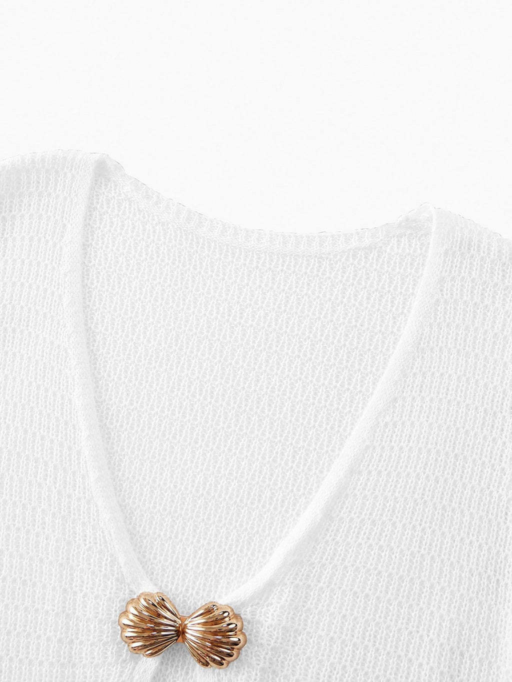 Crochet Knit Long Sleeve Cover-Up Dress - Lilixa.store