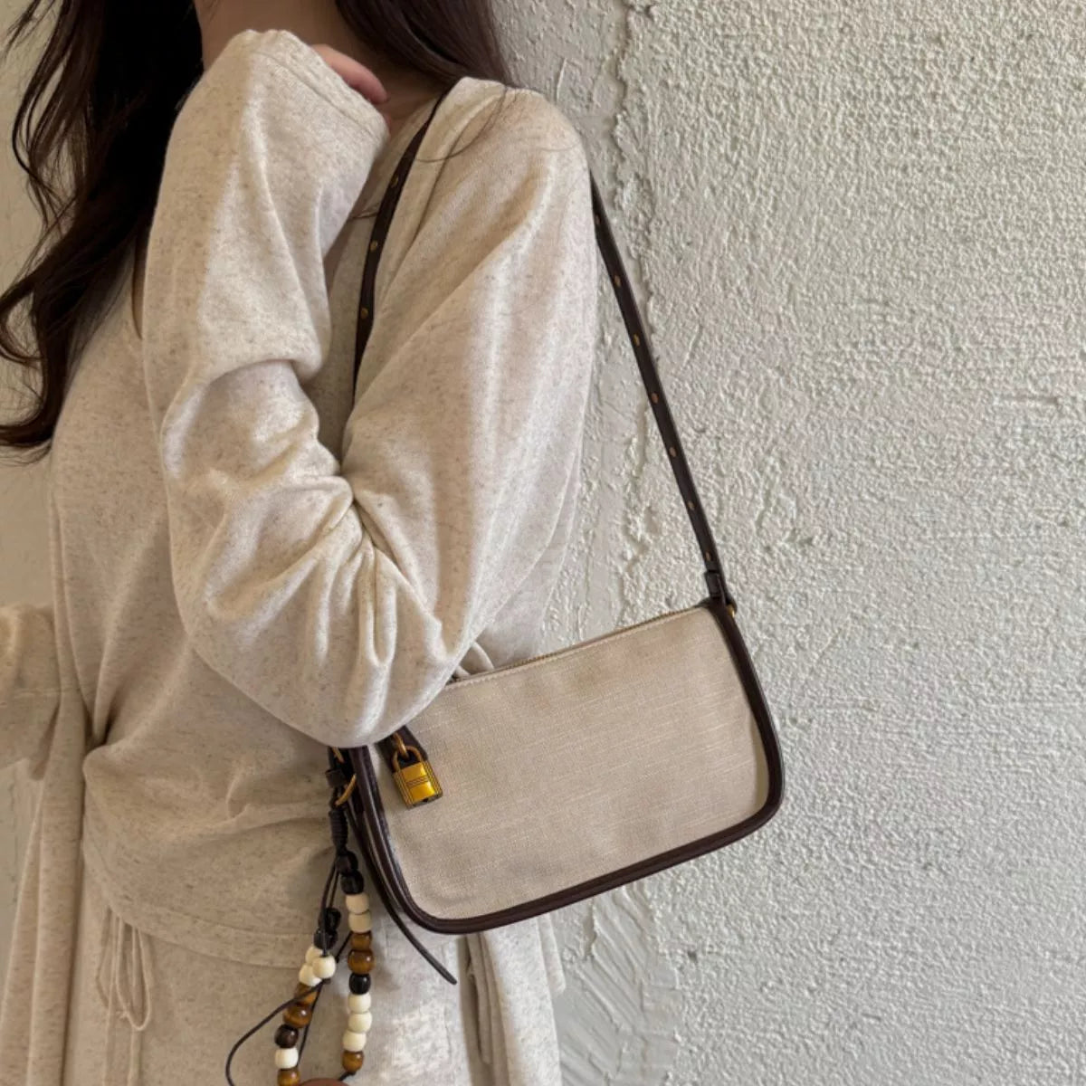 Vintage Lock Detail Shoulder Bag - Lilixa.store