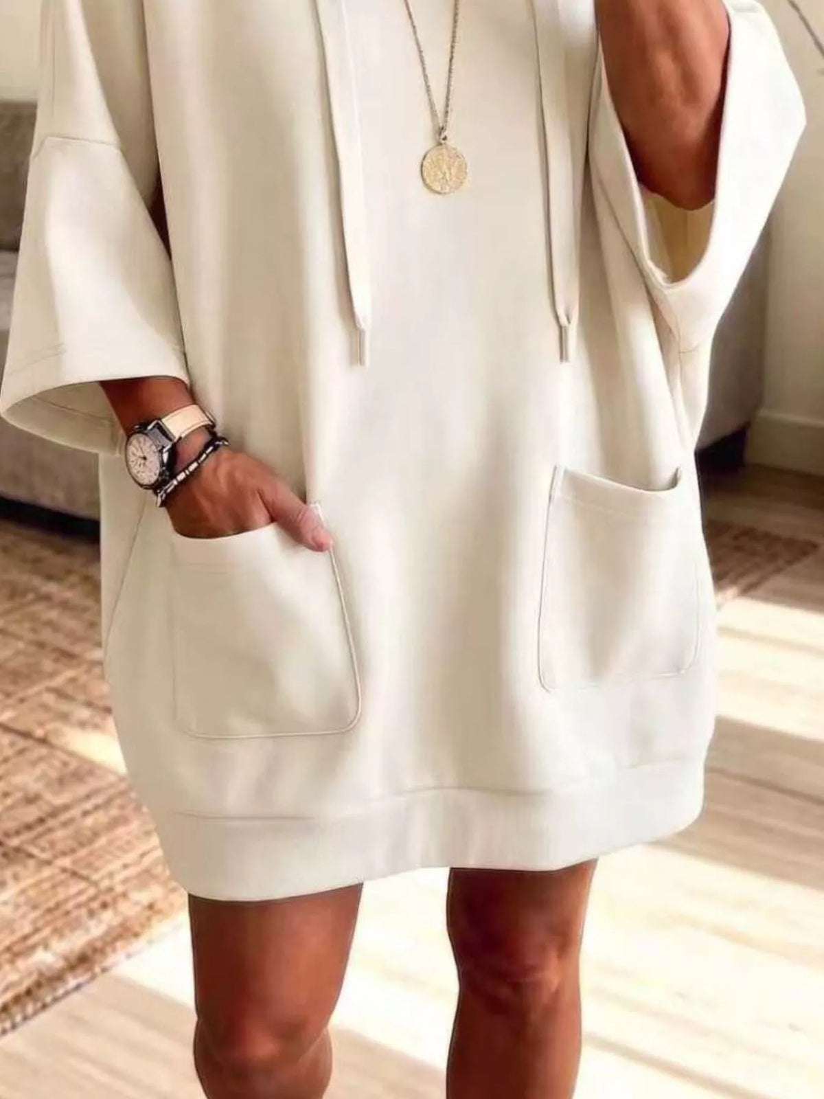 Full Size Drawstring Oversized Front Pockets Oversized Hoodie Plus Size - Lilixa.store