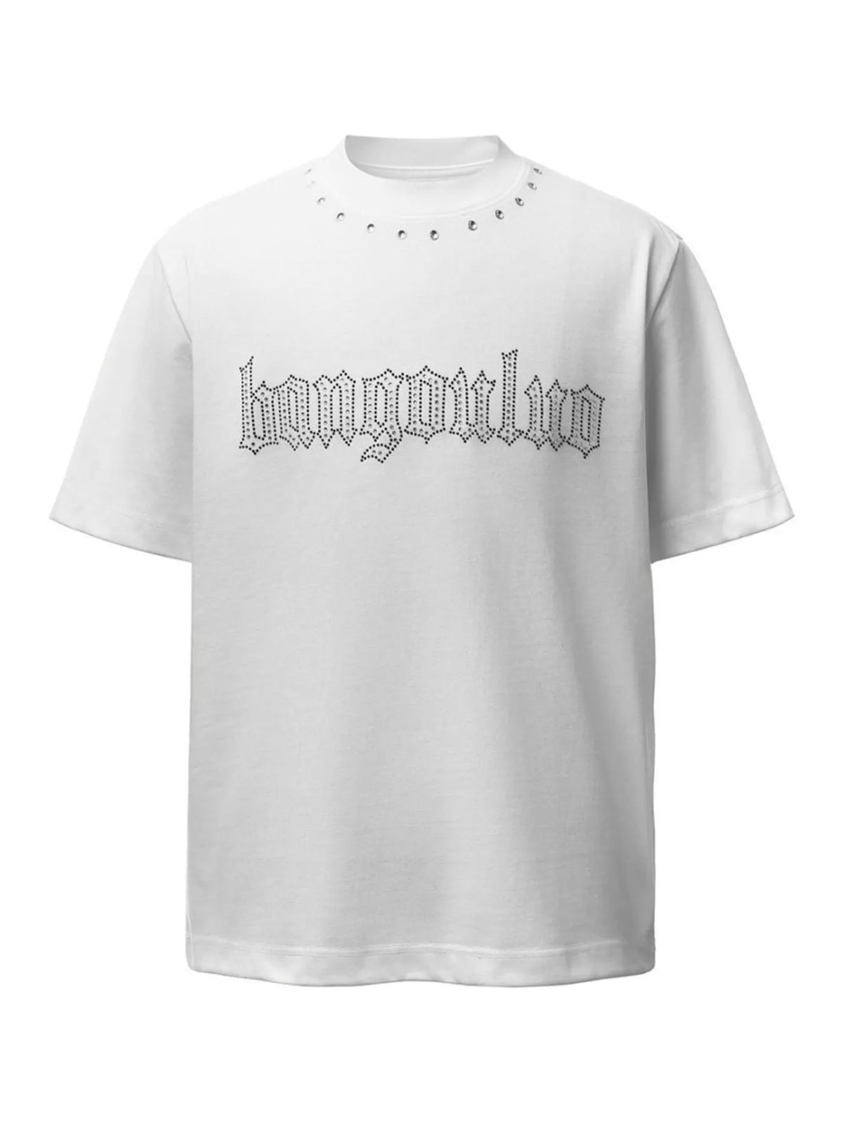 Men's Rhinestone Mock Neck T-Shirt