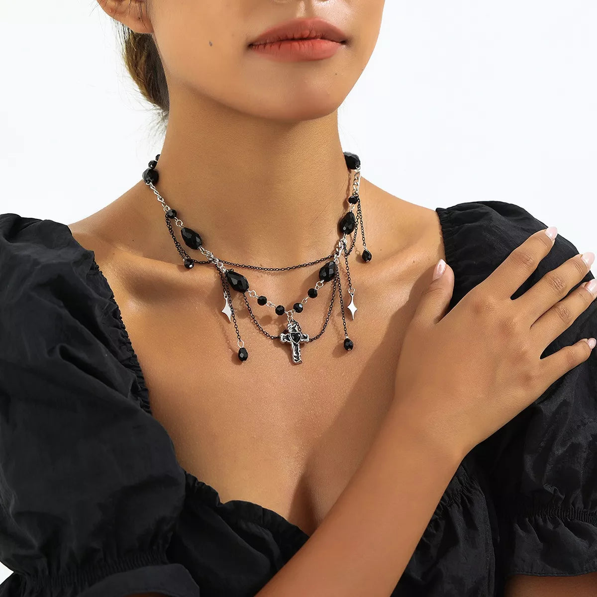 Gothic Cross Pendant Necklace - Lilixa.store