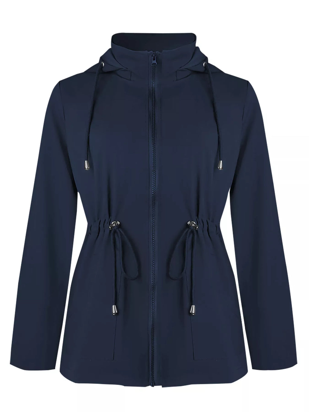 Zip Up Waterproof Hooded Outerwear - Lilixa.store