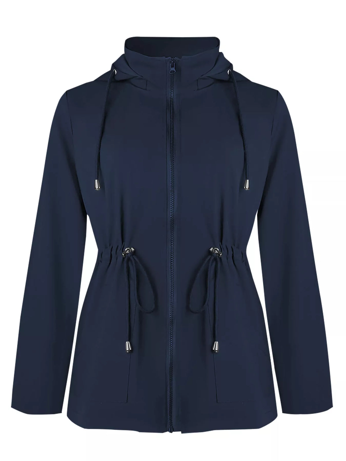 Zip Up Waterproof Hooded Outerwear - Lilixa.store