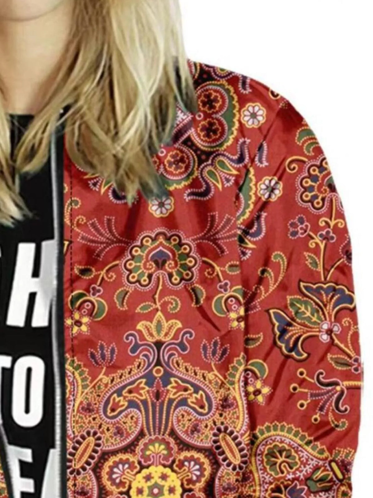 Zip Up Printed Jacket, view 6