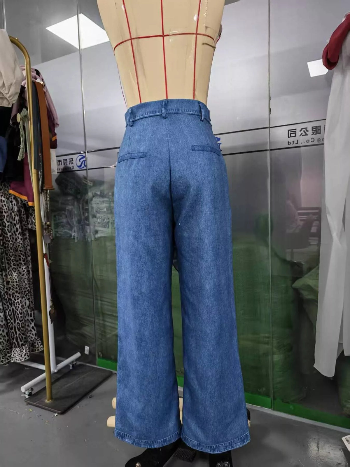 Full Size Ruffled Wide-Leg Jeans Plus Size