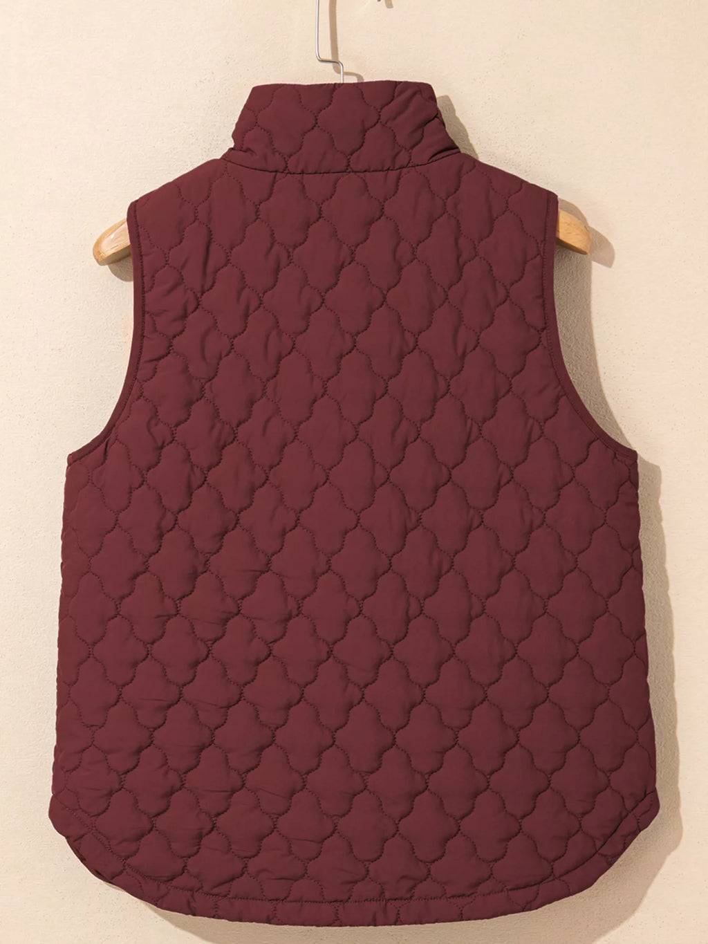 Quilted Snap Down Zip Up Vest Coat - Lilixa.store