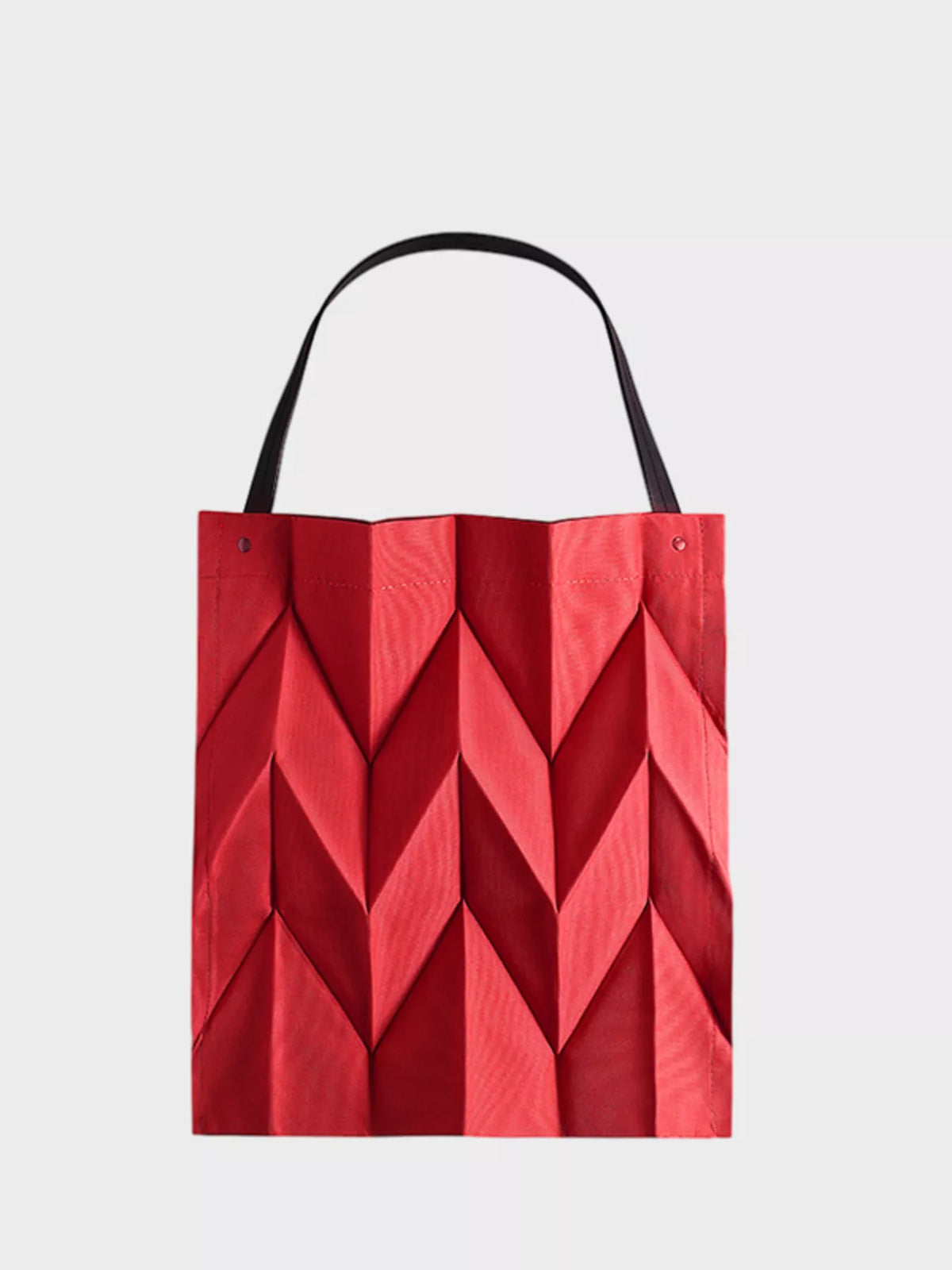 Minimalist Geometric Pleated Tote Handbag, view 4