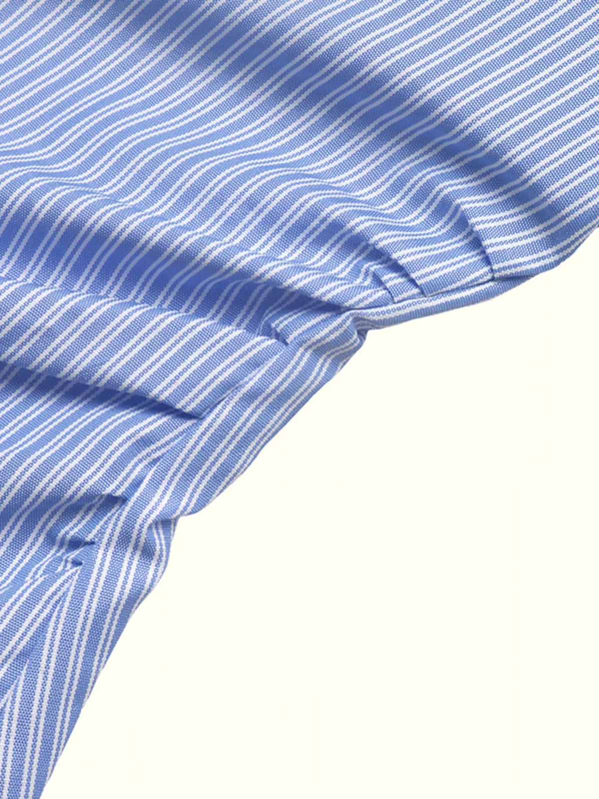 Striped Slim-Fit Button-Down Shirt in Blue, view 8