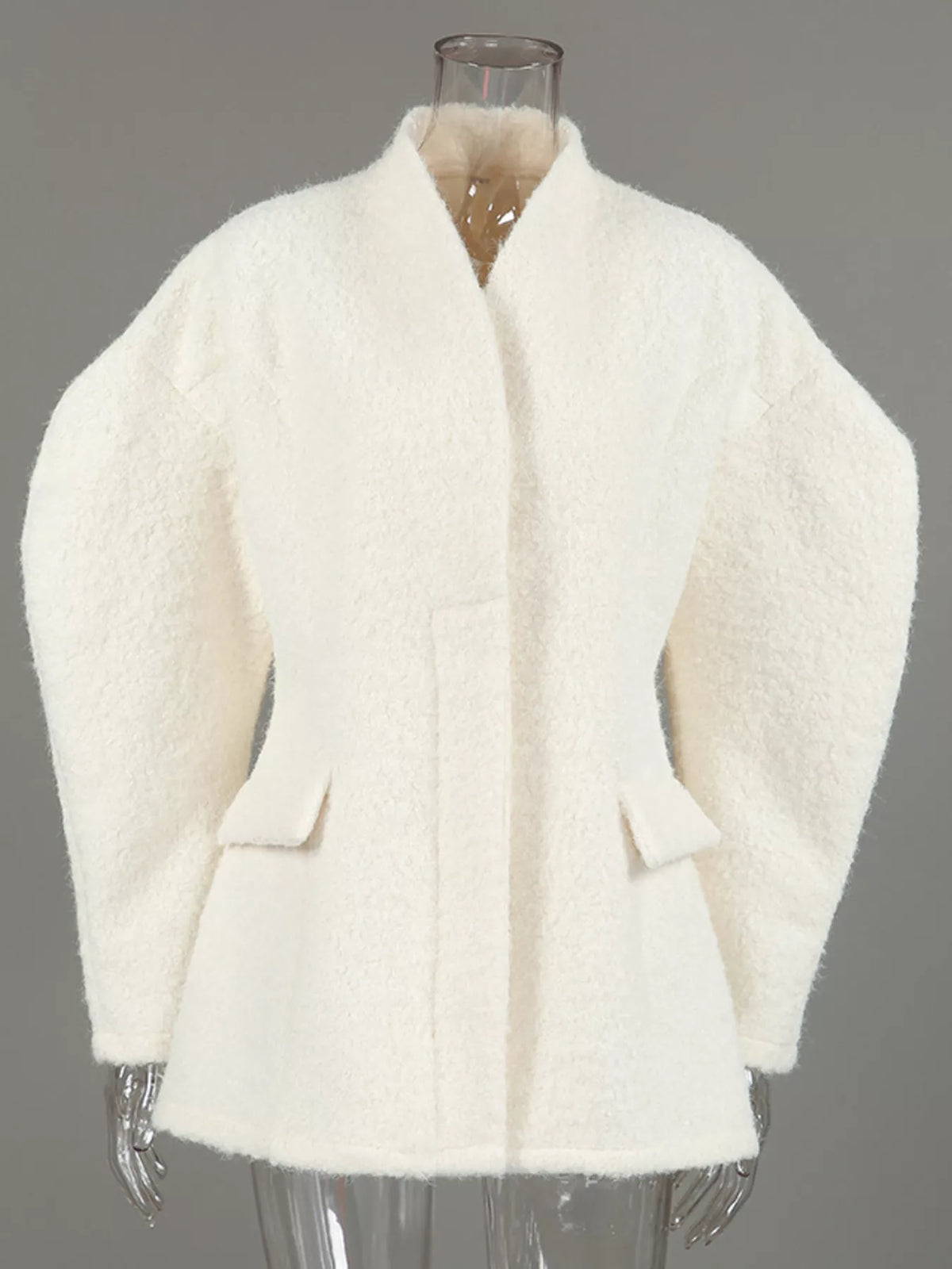 Wool-Blend Leg-of-Mutton Sleeves Outerwear, view 8