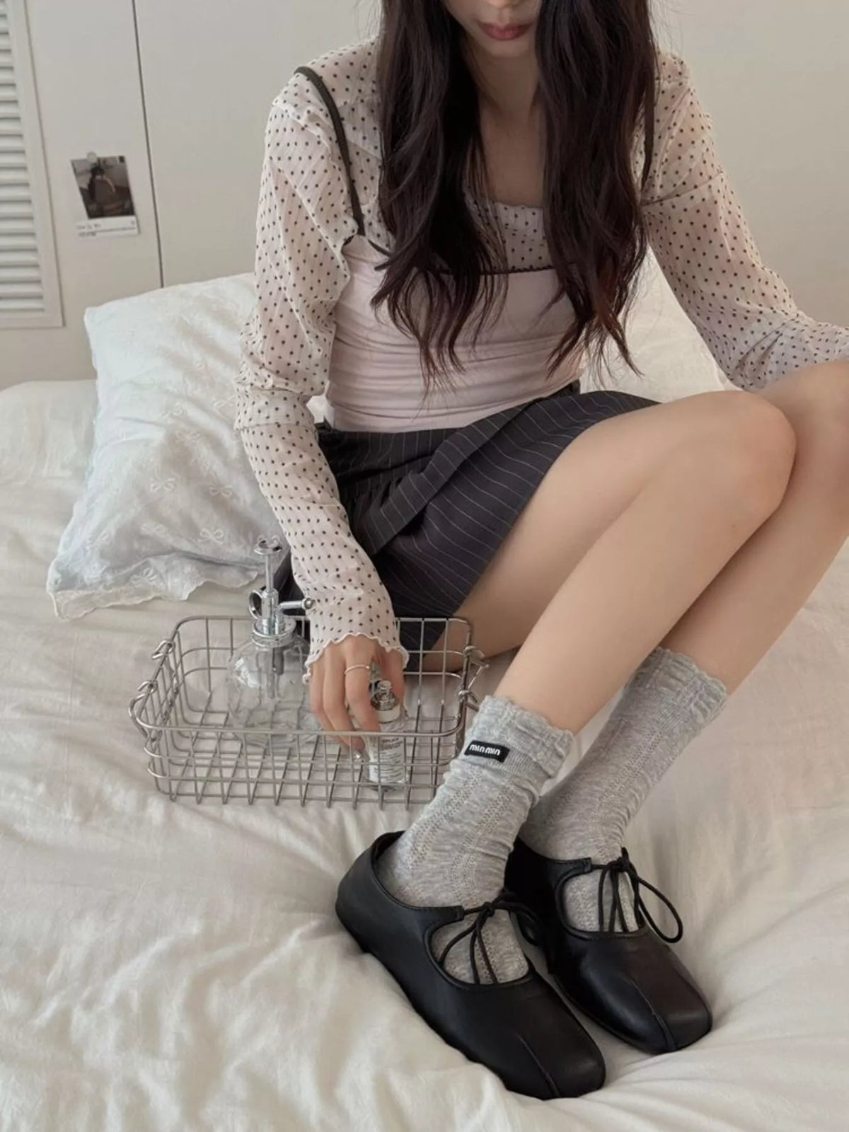 Knitted Crew Socks, view 3