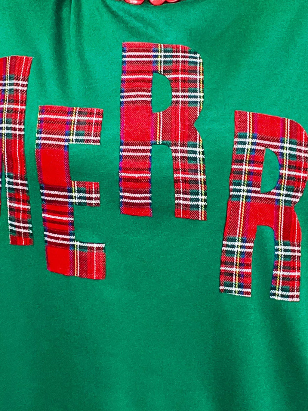 Plaid Letter Graphic Round Neck Sweatshirt - Lilixa.store