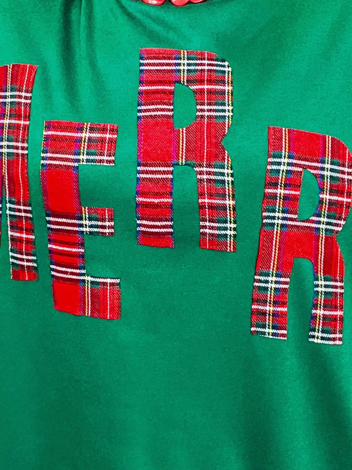 Plaid Letter Graphic Round Neck Sweatshirt - Lilixa.store