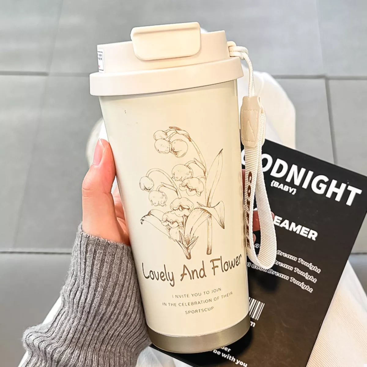 Lovely and Flower Aesthetic Tumbler with Straw - Lilixa.store