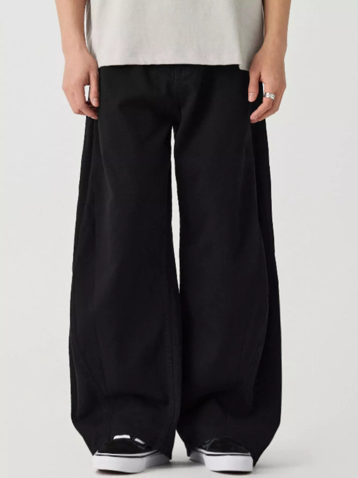 Men's Wide Leg Pants in Black