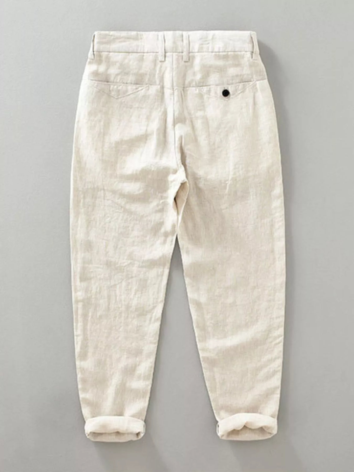 Men's Plus Size Casual Cropped Pants in Blue, view 3