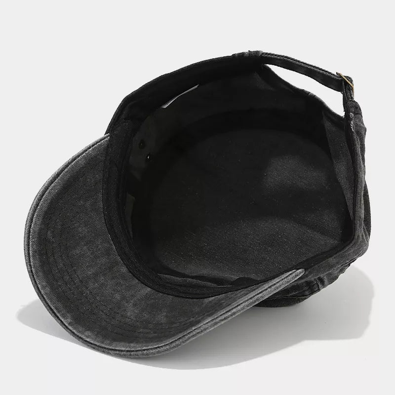 Vintage Washed Cotton Military Cadet Hat, view 4