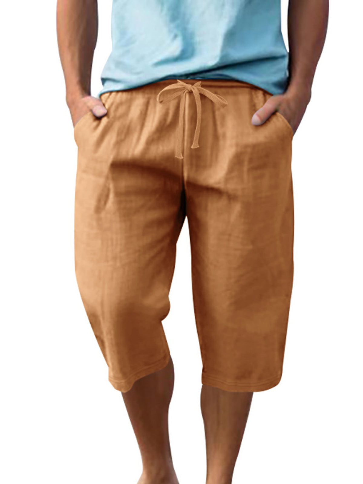 Men's Full Size Casual Drawstring Shorts Plus Size