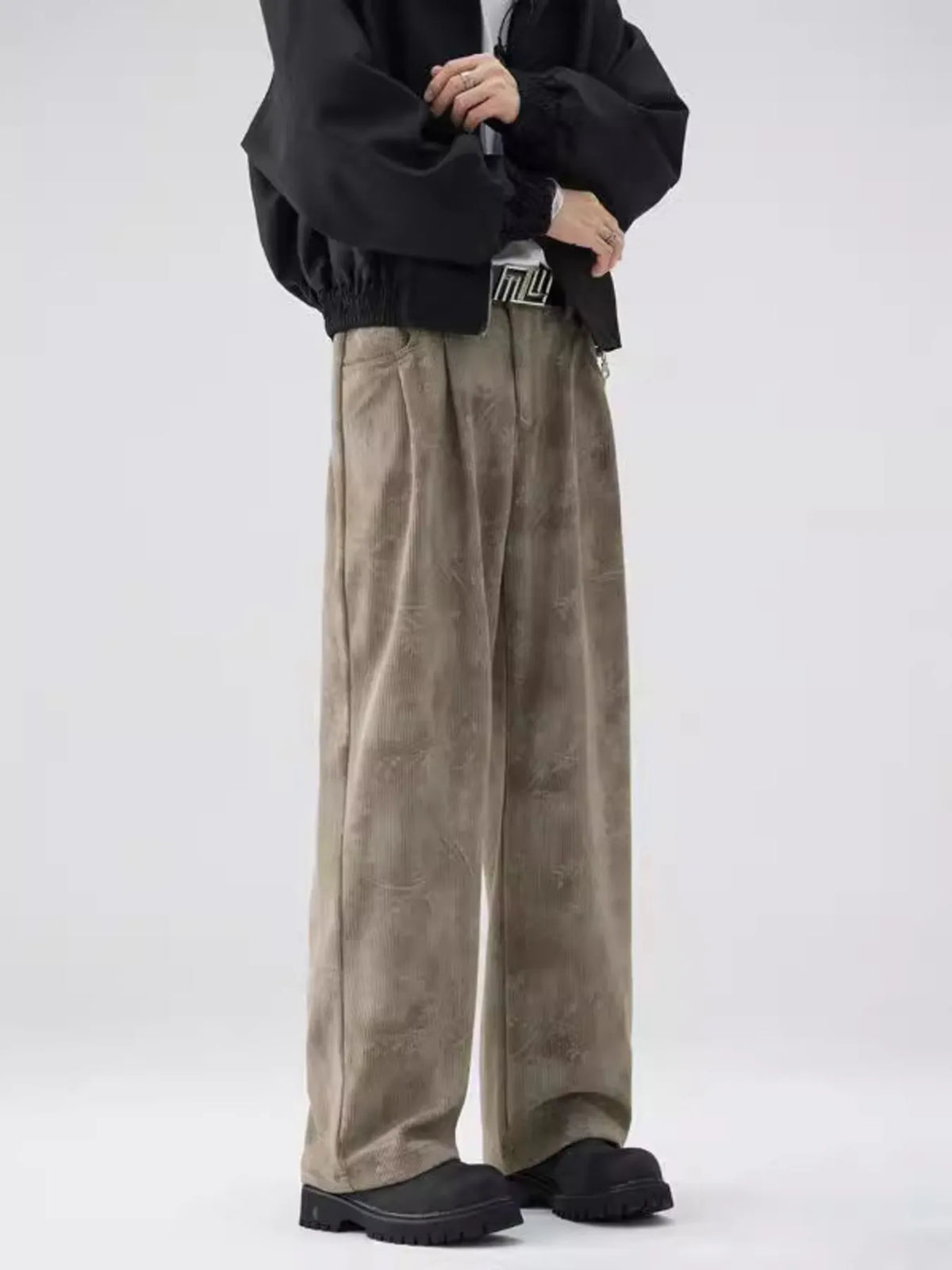 Men's Full Size Wide-Leg Relaxed Fit Pants Plus Size, view 2