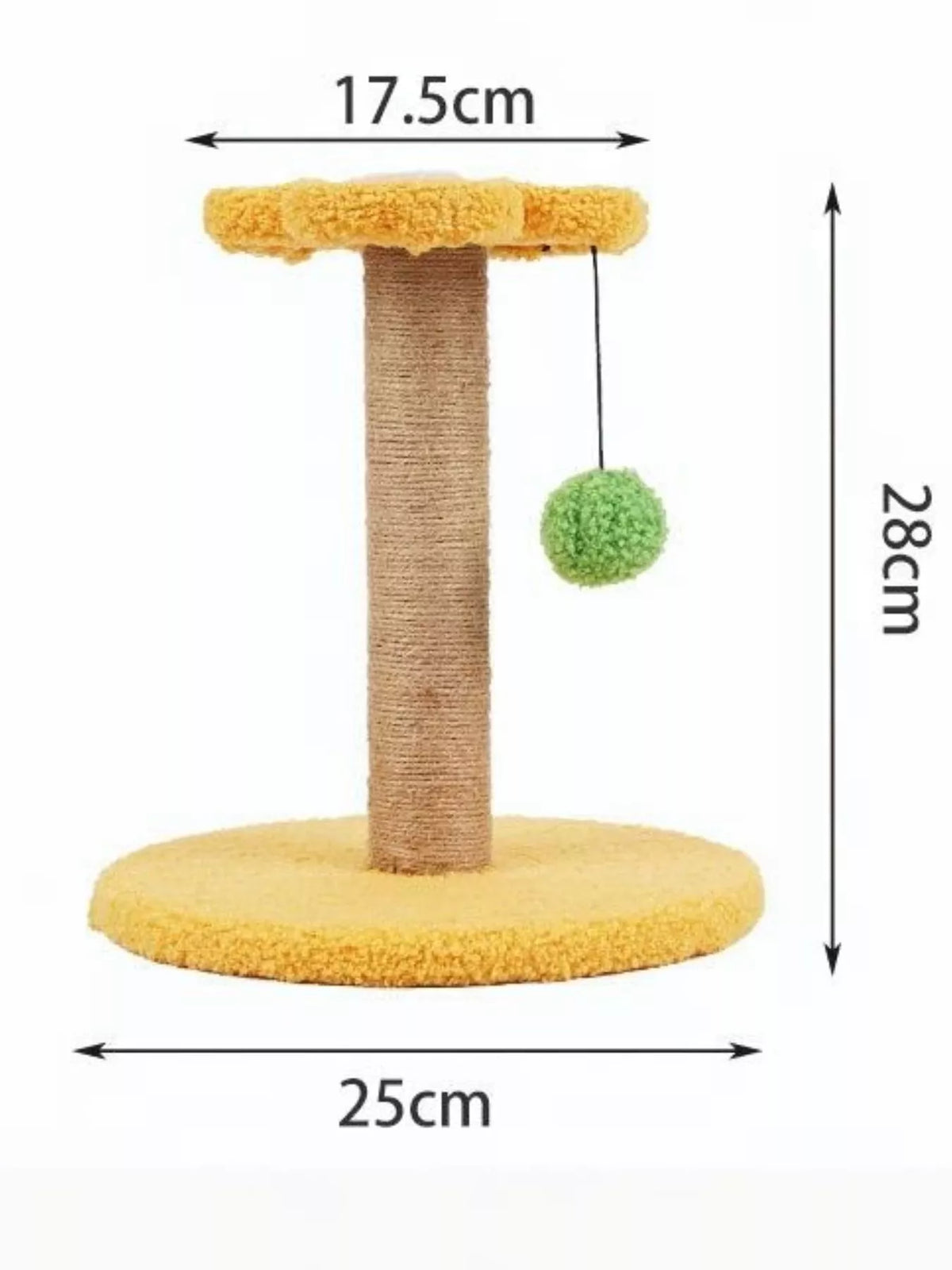 Flower-Shaped Cat Scratching Post with Plush Base