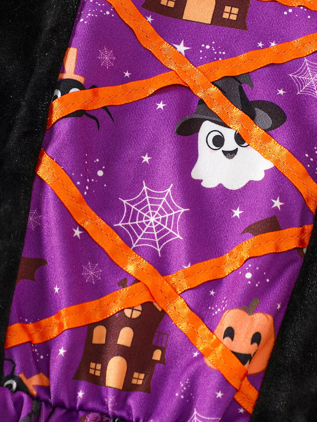 Children's Halloween Hooded Cape and Printed Dress Witch Costume Set - Lilixa.store