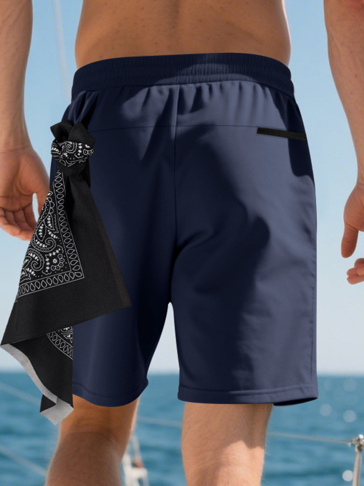 Men's Full Size Drawstring Casual Shorts Plus Size, view 3