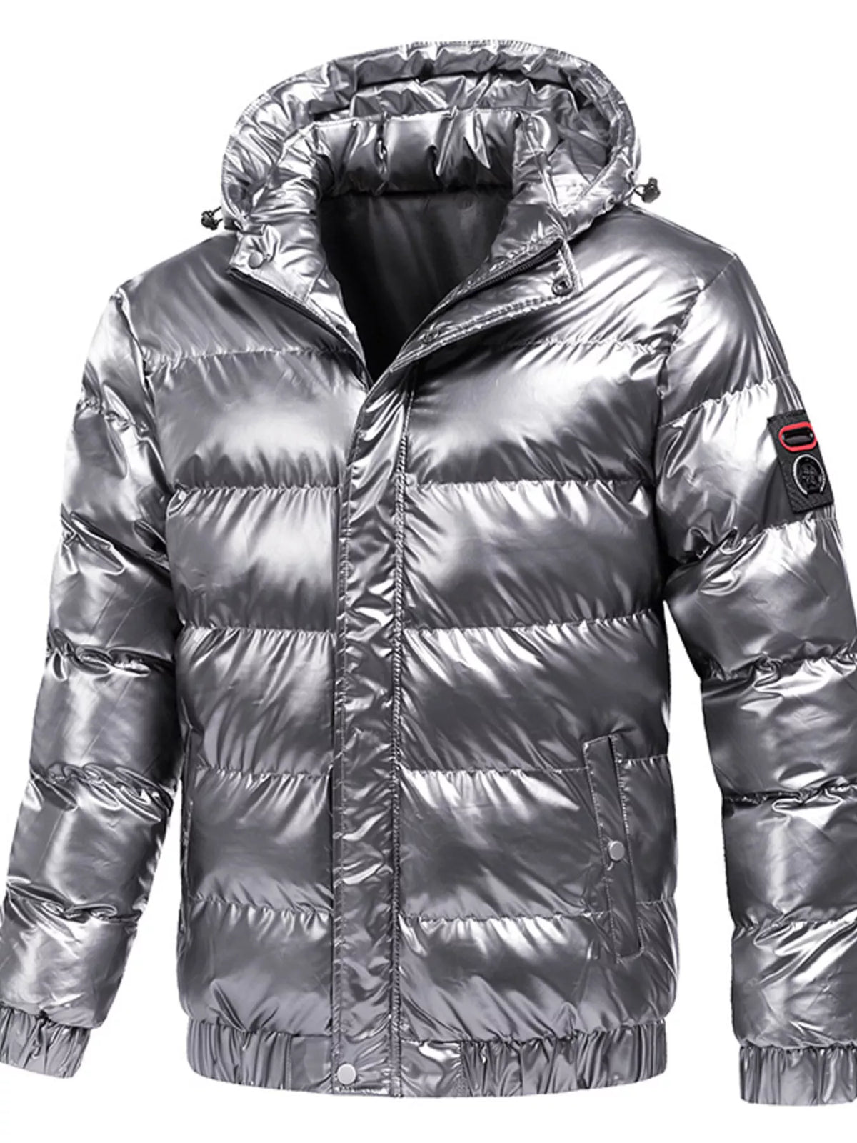 Men's Plus Size Zip Up Hooded Puffer Jacket - Lilixa.store