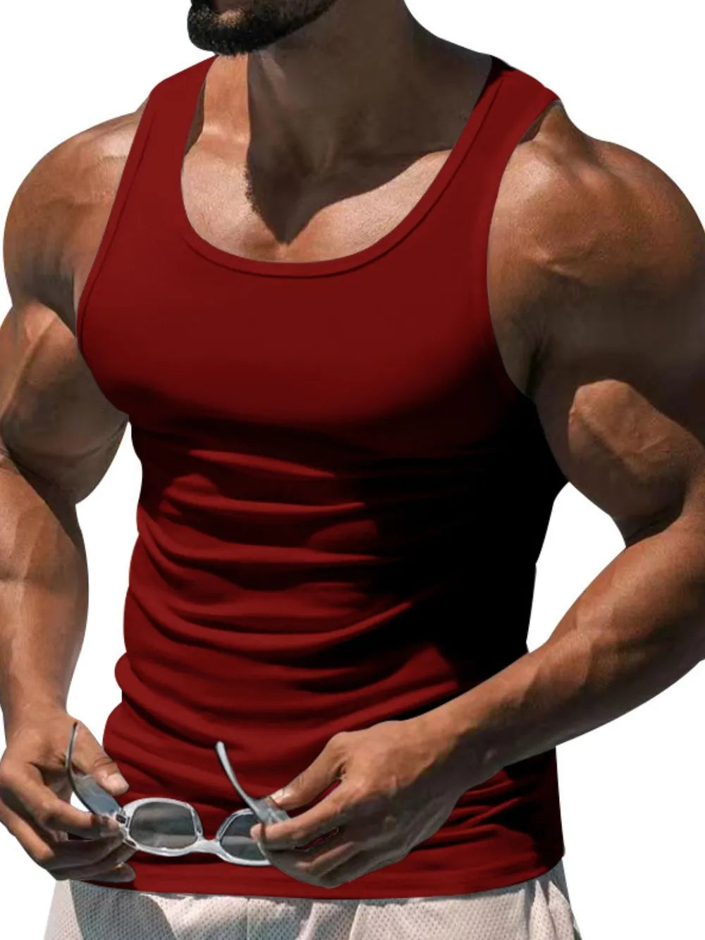 Men's Plus Size Wide Strap Tank - Lilixa.store
