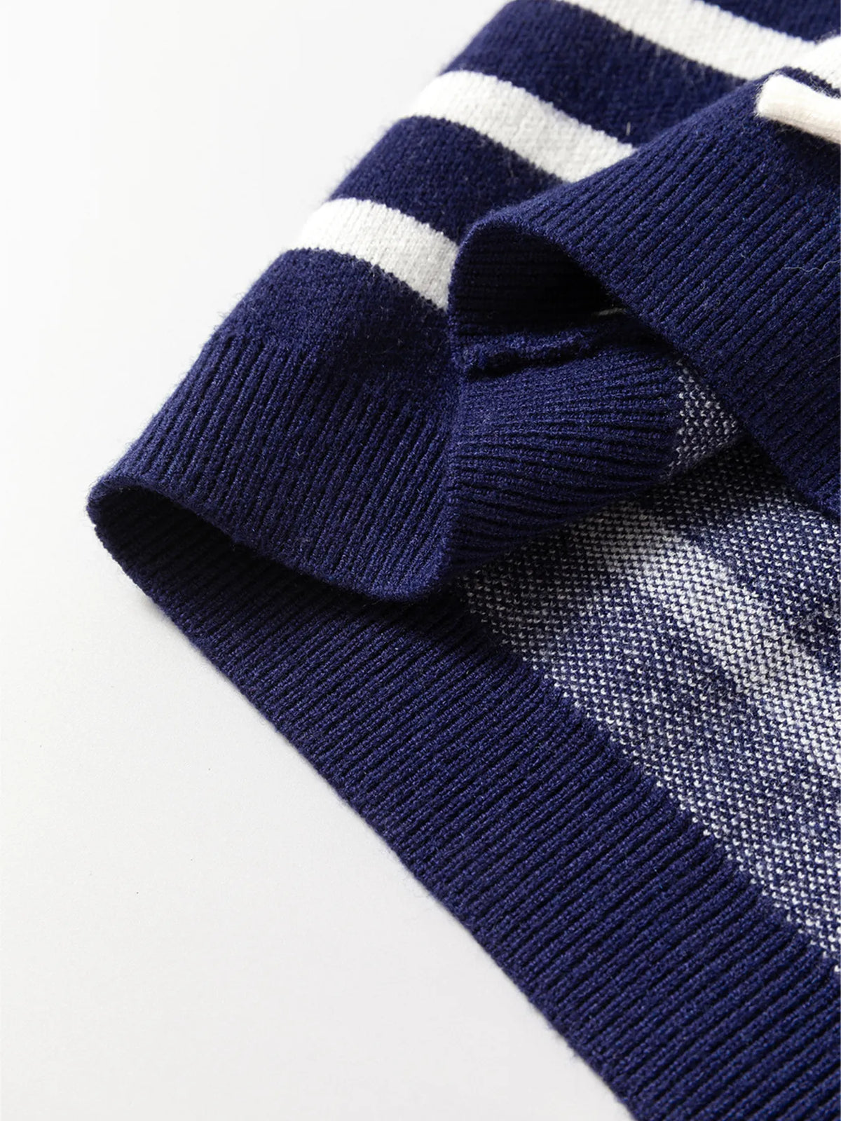 Stripe Knitted Bow Decor Sweater Vest, view 8