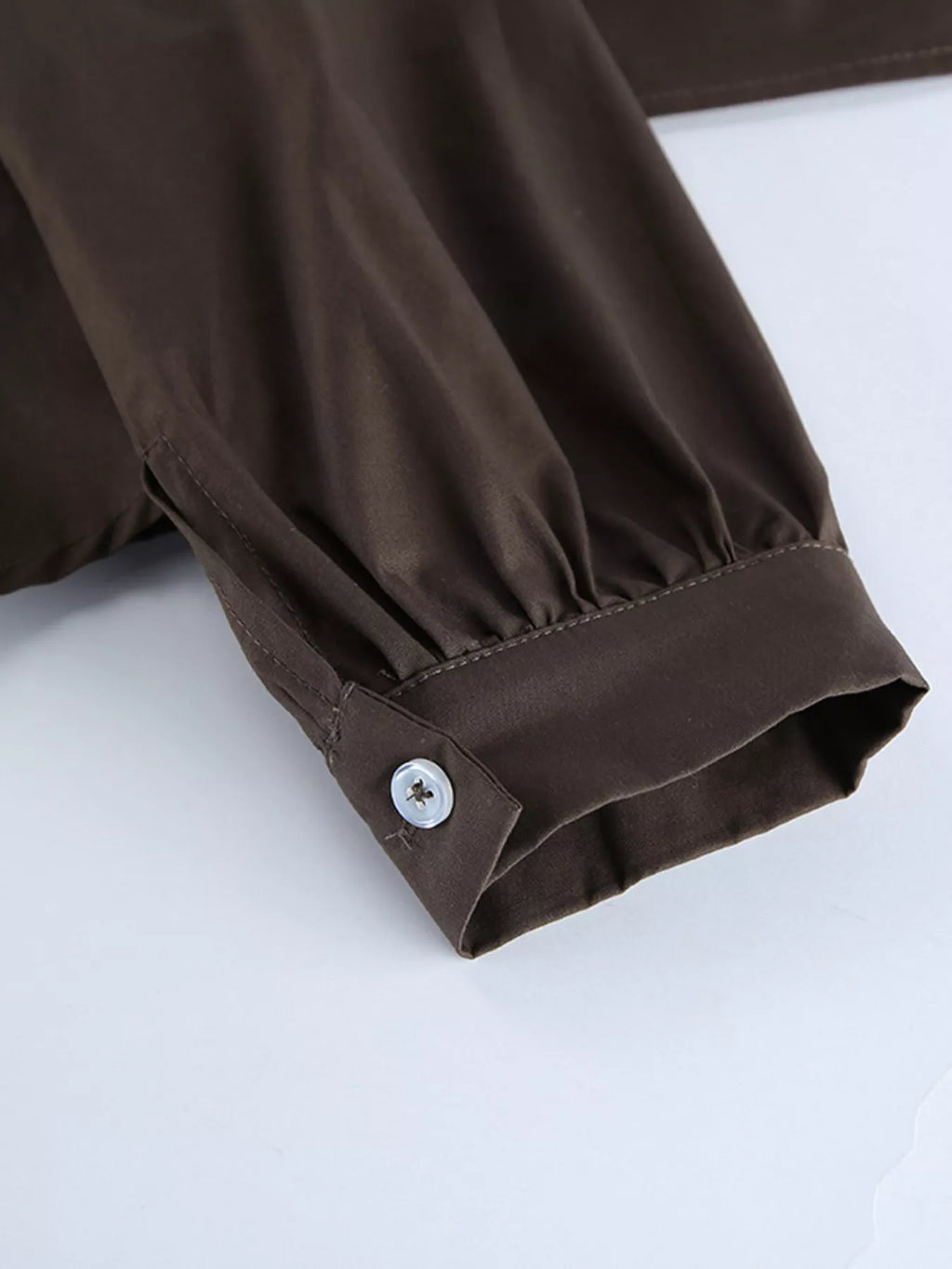 Slim-Fit Ruched Waist Shirt - Lilixa.store